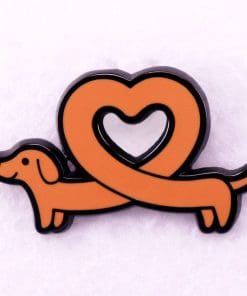 Dachshund Heart Enamel Pin