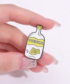 Alternative view of Fish Bottle 'Vodka' Enamel Pin