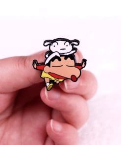 Alternative view of Crayon Shin Chan ‘Shin Chan & Shiro Playing 2.0’ Enamel Pin