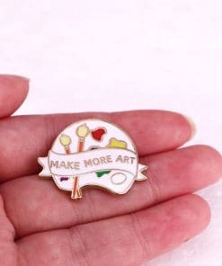 Alternative view of Color Palette 'Make More Art' Enamel Pin