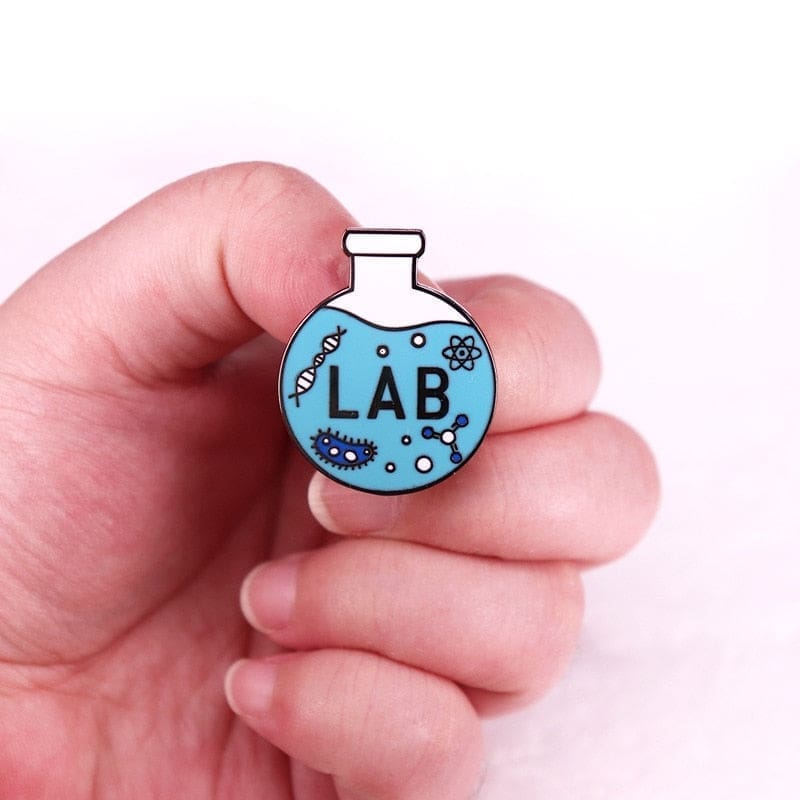 Chemical Flask 'Lab Strands' Enamel Pin - Image 3
