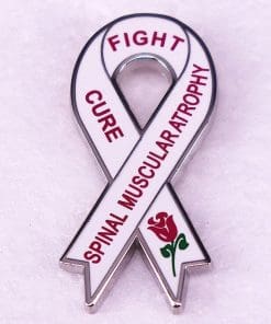 White Ribbon 'Spinal Muscular Atrophy Awareness' Enamel Pin - Image 5