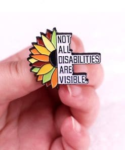 Sunflower 'Not All Disabilities Are Visible' Enamel Pin - Image 3