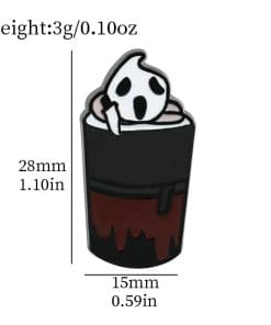 Spooky Drink 'Ghostface Double Shot Espresso' Enamel Pin - Image 5