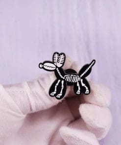 Alternative view of Halloween Balloon 'Dog Bones' Enamel Pin