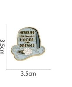 Alternative view of SpongeBob SquarePants 'Here Lies Squidward's Hopes and Dreams' Enamel Pin