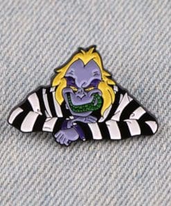 Alternative view of Beetlejuice x Grinch Enamel Pin