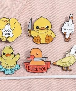 Alternative view of Duck You 'Banana Peel' Enamel Pin