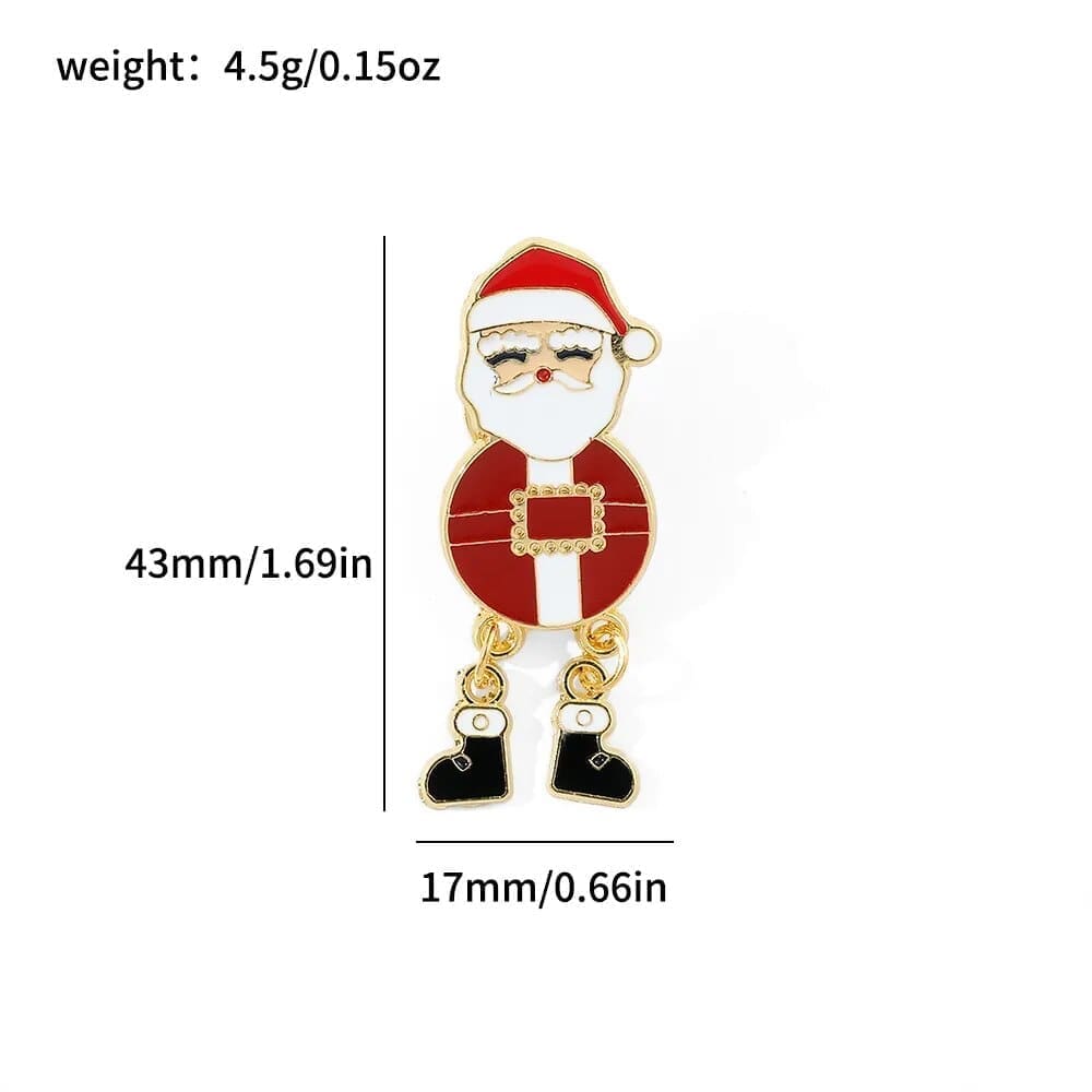 Christmas 'Santa Claus | Chain feet' Enamel Pin - Image 4