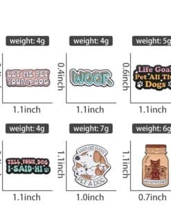 Dog Sound 'Woof' Enamel Pin - Image 3
