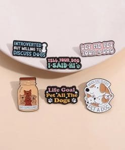 Alternative view of Pet Lover 'Tell Your Dog I Said Hi' Enamel Pin