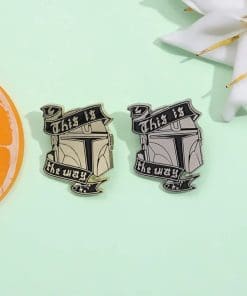 Alternative view of The Mandalorian ‘This is The Way | Silver Helmet’ Enamel Pin