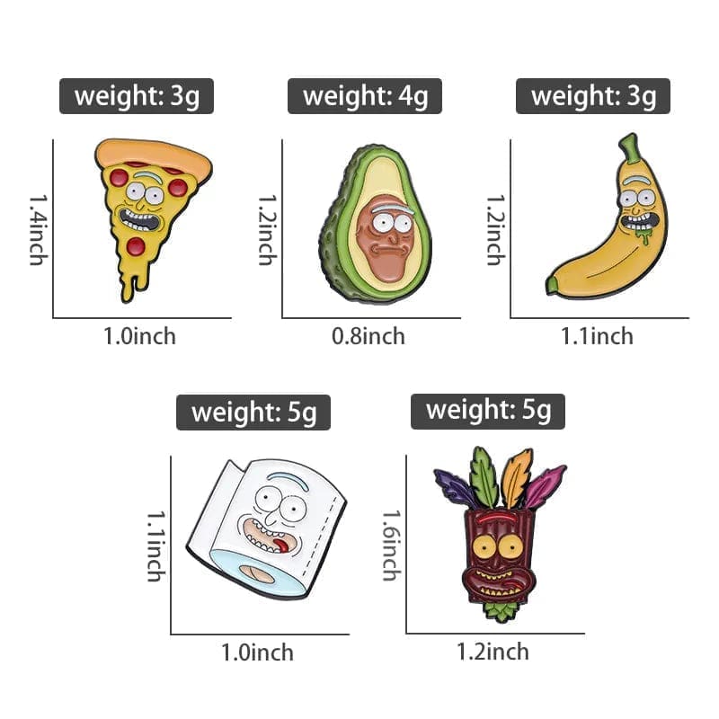 Rick and Morty 'Pizza Rick' Enamel Pin - Image 4