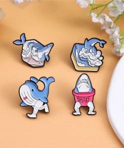 Alternative view of Shark 'Shake' Enamel Pin