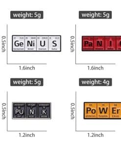 Chemical Element 'Pa-N-I-C' Enamel Pin - Image 4