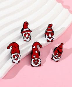 Alternative view of Santa Claus 'Faceless | Alphabet Man' Enamel Pin