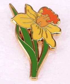 Alternative view of Yellow Flowers 'Sweet Daffodil' Enamel Pin