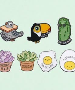 Alternative view of Echeveria Elegans 'Succ It' Enamel Pin