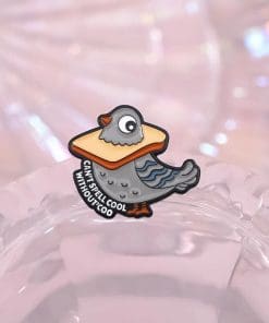 Alternative view of Pigeon 'Can't Spell Cool Without Coo' Enamel Pin