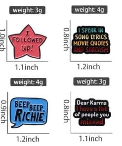 Sarcasm 'I Speak in Song Lyrics Movie Quotes and' Enamel Pin - Image 4