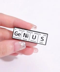 Alternative view of Chemical Element 'Ge-Ni-U-S' Enamel Pin