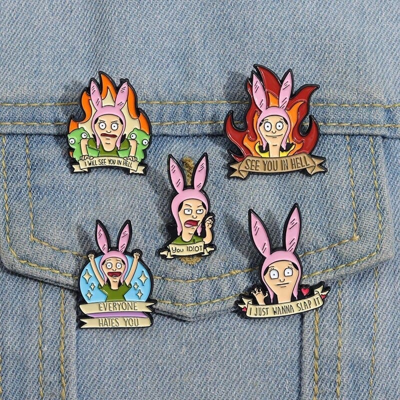 Bob's Burgers 'Louise | See You in Hell' Enamel Pin - Image 4