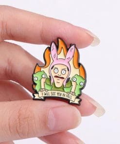 Alternative view of Bob's Burgers 'Bob | I Will See You In Hell' Enamel Pin