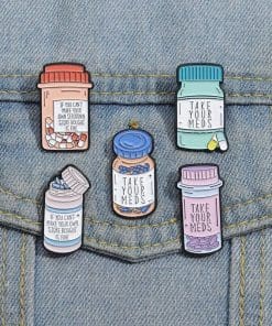 Medicine Bottle 'If You Can't Make Your Own Store-Bought' Enamel Pin - Image 3