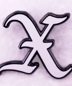 Rock Band 'X' Enamel Pin