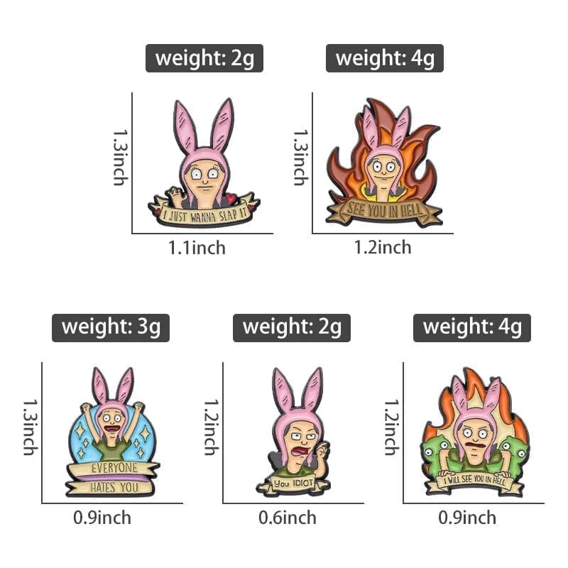 Bob's Burgers 'Louise | See You in Hell' Enamel Pin - Image 5