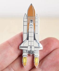 Alternative view of Spacecraft 'Space Shuttle' Enamel Pin