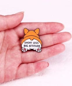 Alternative view of Pet Corgi 'Short Legs Big Attitude' Enamel Pin