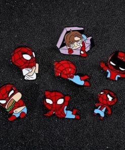 Alternative view of Spider Man 'Munching Burger' Enamel Pin
