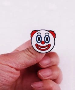 Alternative view of Circus Clown 'Smiling Face' Enamel Pin
