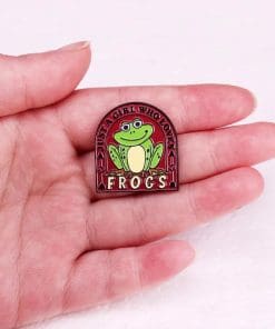 Alternative view of Froggie Lover 'Just A Girl Who Loves Frogs' Enamel Pin