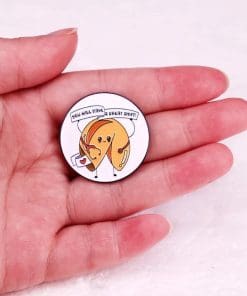 Alternative view of Fortune Cookie 'You Will Have A Great Shift' Enamel Pin