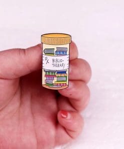 Alternative view of Prescription Bottle 'Reading Therapy Medicine' Enamel Pin