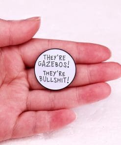 Alternative view of Clown 'They're Gazebos! They're Bullsh..' Enamel Pin