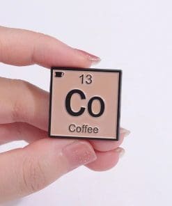 Alternative view of Coffee Lover 'Co | Chemical' Enamel Pin