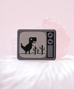 Dinosaur 'Television Games' Enamel Pin
