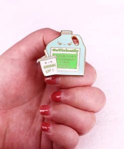 Alternative view of Go Violently Gallon 'Drink Up' Enamel Pin
