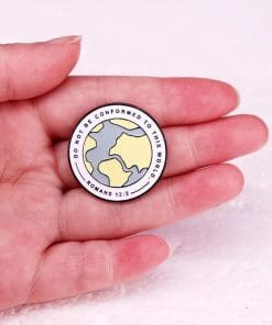 Alternative view of Roman 12:2 'Do Not Be Conformed To This World' Enamel Pin