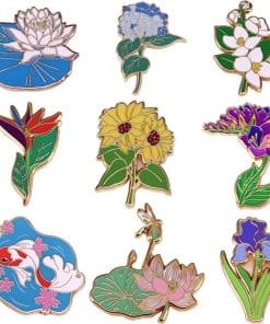 Alternative view of Flowers 'Beautiful Irises' Enamel Pin