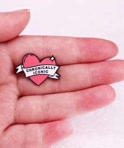 Alternative view of Awareness Club 'Chronically Iconic Heart' Enamel Pin