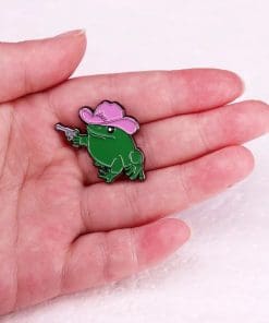 Alternative view of Cowboy Frog 'Purple Hat' Enamel Pin