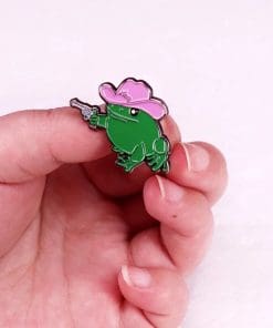 Cowboy Frog 'Purple Hat' Enamel Pin - Image 3