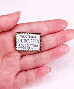 Alternative view of Certificate Card 'Functional Introverts Association' Enamel Pin