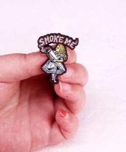 Alternative view of Alice 'Smoke Me' Enamel Pin