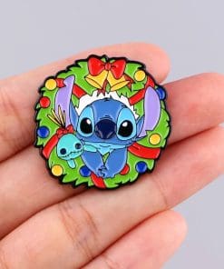 Alternative view of Lilo and Stitch 'Stitch | Christmas Wreath' Enamel Pin