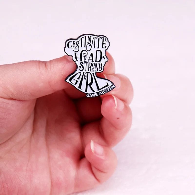 Pride and Prejudice 'Obstinate Headstrong Girl | Jane Austen' Enamel Pin - Image 3